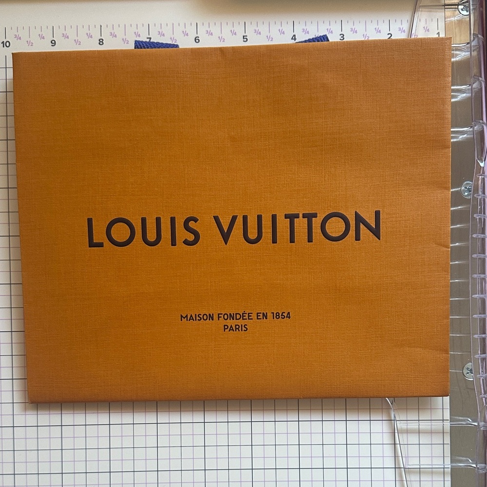 Authentic Louis Vuitton Merchant Bag with Blue Ribbon Handles